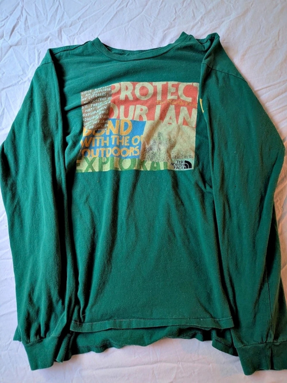 The North Face Protect Our Land Long Sleeve Graphic Tee Green